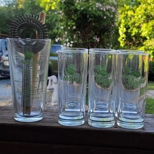 Set of 6 mojito glasses